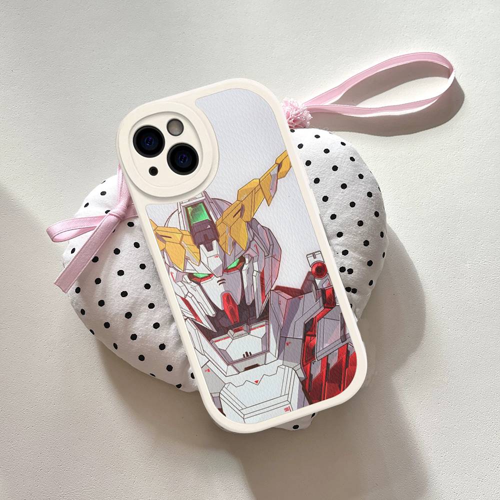 Cartoon G-Gundams Leather Phone Case For IPhone 16 15 14 13 12 11 Pro Max Plus Shockproof Cover