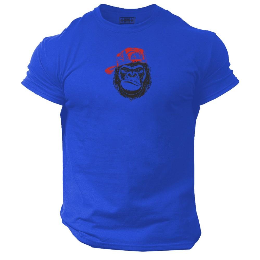 Cool Gorilla T Shirt Gym Clothing Bodybuilding Training Workout Exercise Mma Top
