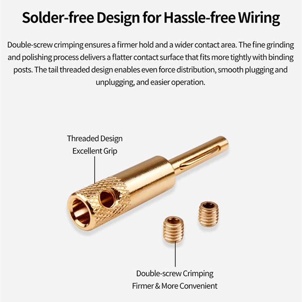 1Pcs Oxygen-Free Copper Banana Plug Connector Amplifier Cable Jack Plug Cable Jack Connection