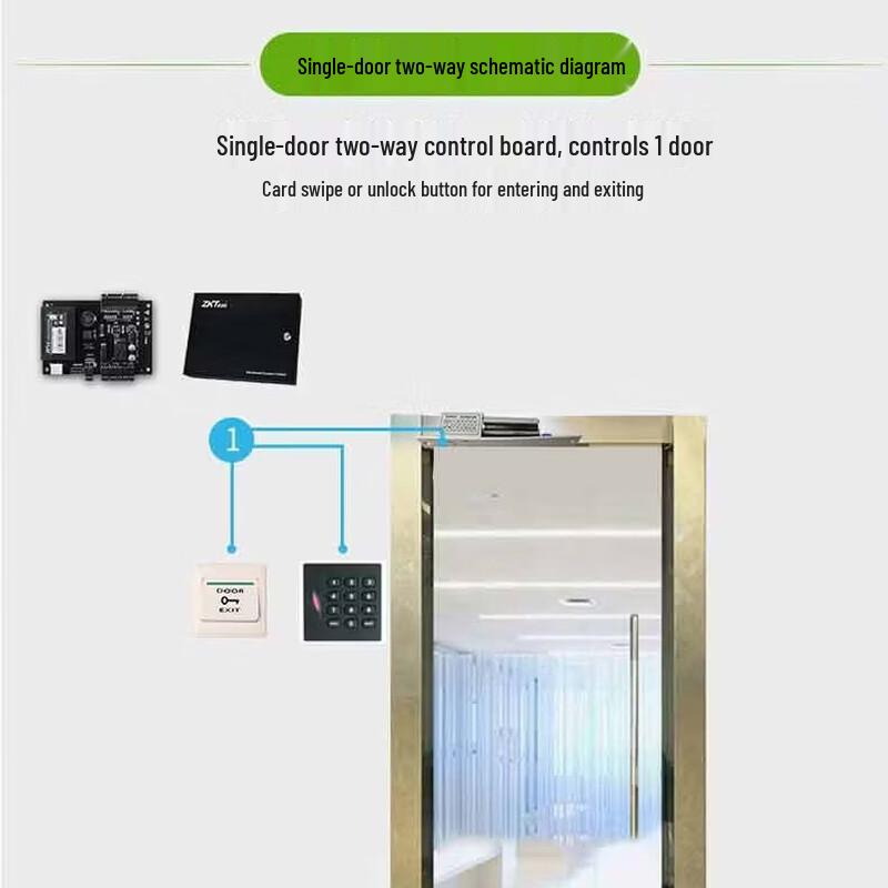 Панель контроля доступа ZKTECO C3-100 для одной двери, TCP/IP, китайская вилка (адаптер в комплекте)
