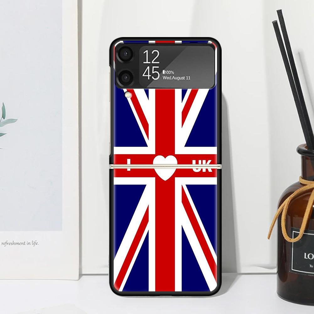 Чехол для телефона Union Jack Англия Флаг Великобритании Для Samsung Galaxy Z Flip 7 Flip7 Zflip 6 Flip6 5 Flip5 4 Flip4 3 Flip3 5G Fundas Черный Co