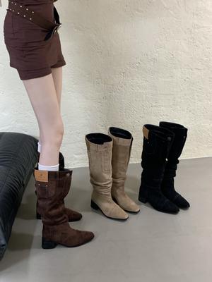 Винтажные ботинки Maillard Ботинки-трубы с узкой плиссировкой Женские летние ботинки с острым носком и толстым каблуком цвета хаки