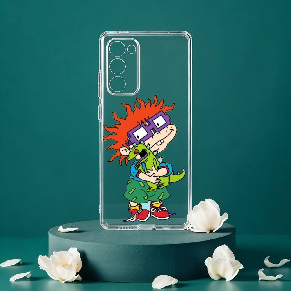 Funny Cartoon R-Rugrats Phone Case For Samsung Galaxy S24 S25 S23 S22 S21 Plus S24 S25 Transparent Cover Case