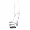 15Cm fully transparent crystal high heels table around wrist ribbon sandals thick-soled waterproof table micro-supply women's shoes