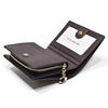 Coach Crocodile Print Leather Snap C6092 Bifold Mini Outlet Women's Wallet, Black, IMBLK, Wallet,
