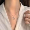 Ожерелье Fantasy Heart Moon для женщин Light Luxury Niche Love Pink Diamond Star Moon Collarbone Chain Design