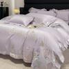 Pure Cotton Bedding Set  Light Luxury Comfortable Skin-friendly Breathable Sheets Quilt Cover Pillowcase