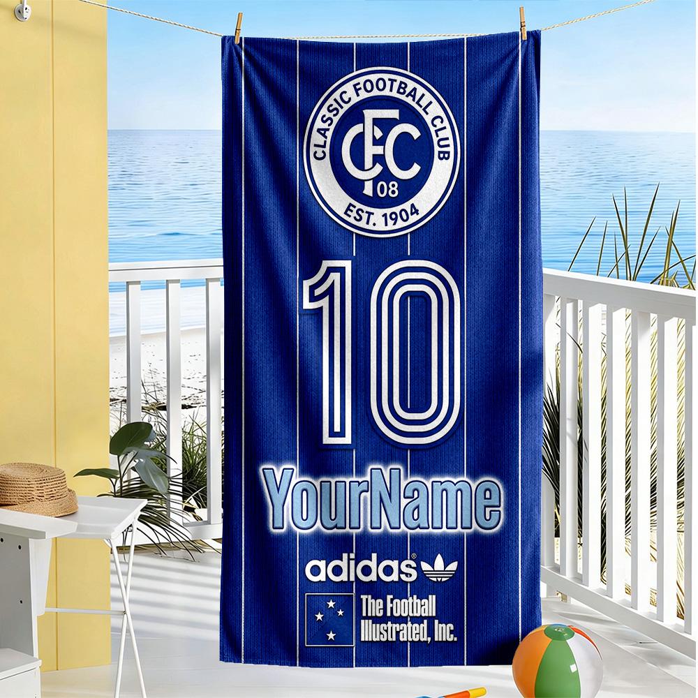 Team Club Customize Your Name Beach Towel Super Soft Microfiber Quickdry Fabric Suitable for Swimming Gym Camping Yoga Vacation