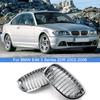 2pcs Silver Car Front Hood Kidney Grilles Grill Replacement For BMW E46 Coupe 3 Series 2 Door 2002-2006