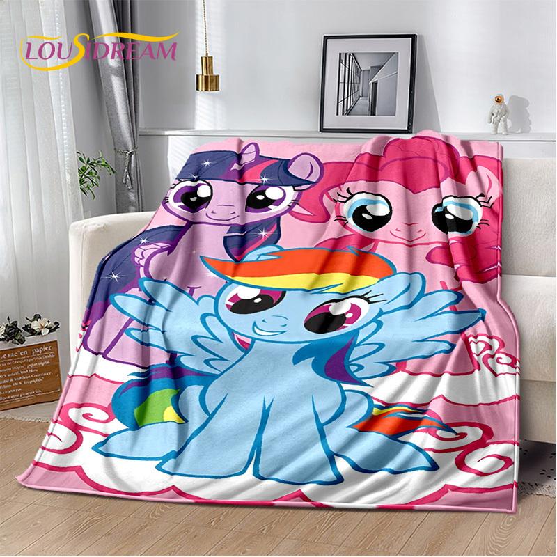 Милое 3D P-Pony мультяшное единороговое мягкое плюшевое одеяло, фланелевое одеяло, плед для гостиной, спальни, кровати, дивана, пикника, детский подарок