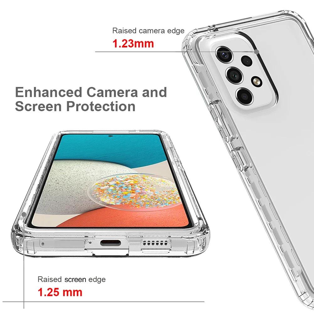Прозрачный противоударный чехол для Samsung Galaxy S25 FE A17 A56 A55 A36 A16 5G A35 A14 A54 A34 A15 S25 edge S24 S22 S23 Ultra Plus
