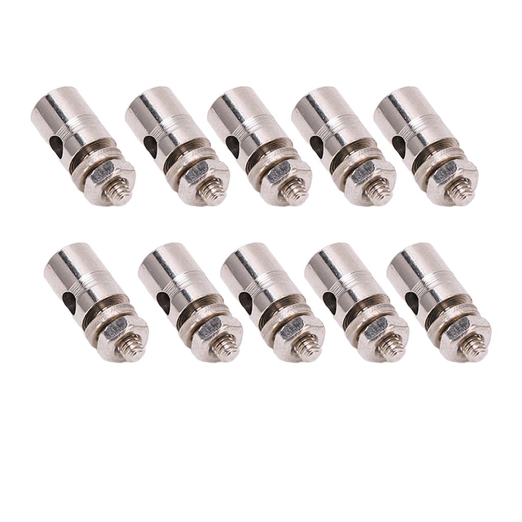 10Pcs 2.1mm RC Plane Pushrod Connector Linkage Metal Quick Adjust Stopper for KT Fixed Wing Aircraft