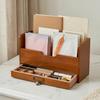 Wooden Desktop Drawer Storage Box Rustic Mail Organizer Grocery Organizer  for Home