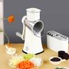 5-In-1 Rotary Cheese Grater And Vegetable Slicer Safe Suction Base Manual Rotary Grater Versatile Kitchen Gadget for Fruit Vegetables Nuts