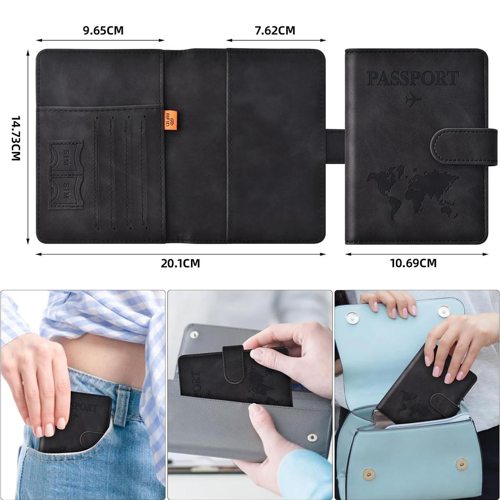 Хранение паспорта Обложка для паспорта Кармашек для карточки Этикетка Авиакомпания Чехол для паспорта [HunmLongra], Защита от считывания, RFID, Чемодан, Многофункциональный карман, Обложка,