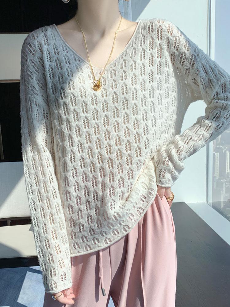 Женский кашемировый свитер Qinghe cashmere 30% кашемир 70% шерсть Осенне-зимний кашемировый свитер мягкий и теплый