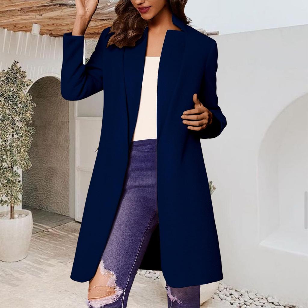 Модное женское пальто тренд больших размеров твидовый длинный пиджак костюм стильное и элегантное однотонное пальто