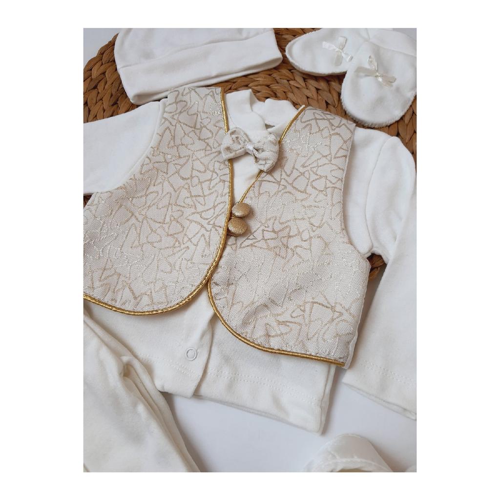 Комплект из 6 предметов для особого дня Mevlt для обрезания новорожденных из 100 % хлопка с жилетом