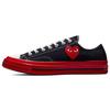 New Chuck Taylor All Star 70 Ox Comme Des Garcons Play Black Red Midsole A01795C