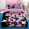Colorful 3D Print 67 Six Seven Pixel Cartoon Bedding Set Duvet Cover Pillowcase for Teen Boys Girls Single Queen King Size 2/3Pc