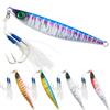 Dananier Metal Jig Set Luminous Lure Offshore Jig Paravertical Casting Fishing Sea Fishing Boat Fishing Bass Fishing Set of 5 Lures 40g/60g/80g/100g