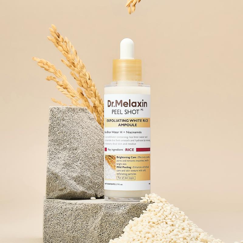 Dr. Melaxin Peel Shot Rice Ampoule Gommage Peeling Gel 80ml (White Rice+Black Rice)