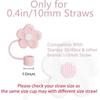 Soft Silicone Straw Covers Dust-Proof Flower Straw Toppers Creative Drinking Dust Cap  for Tumblers