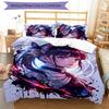 3pcs Tsuyuri Kanawo Design Cover Set - HD Printed Bedding with 1 Cover and 2 Pillowcases - Perfect for Home and Dorm Decor