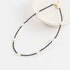 Women's Daily Black Spinel Raw Pearl Choker Petite Necklace