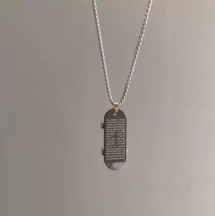 Men's Trendy Letter Necklace: Versatile Light Luxury Cuban Chain Choker