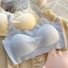 Бюстгальтер Ice Silk для женщин, однотонный, простой, удобный, приятный для кожи, регулируемые бретели, дышащий, спортивный, для сна