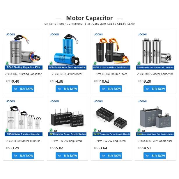 2Pcs CD60 Starting Capacitor 450V 50/75/100/150/200/250/300/350/400UF Motor Starting Capacitor Motor Run