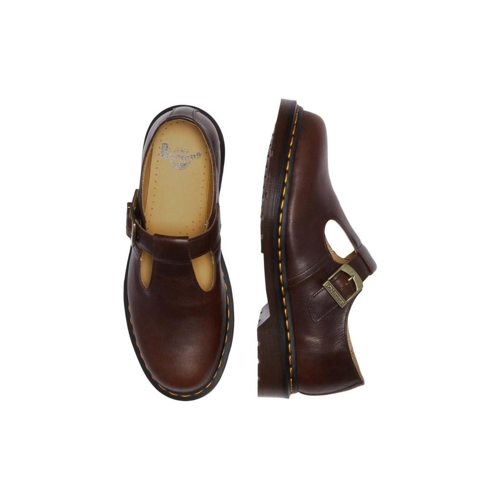 Dr. Martens Кожаные Удобные Универсальные Низкие Повседневные Туфли Унисекс Повседневные Туфли Коричневые 31528248