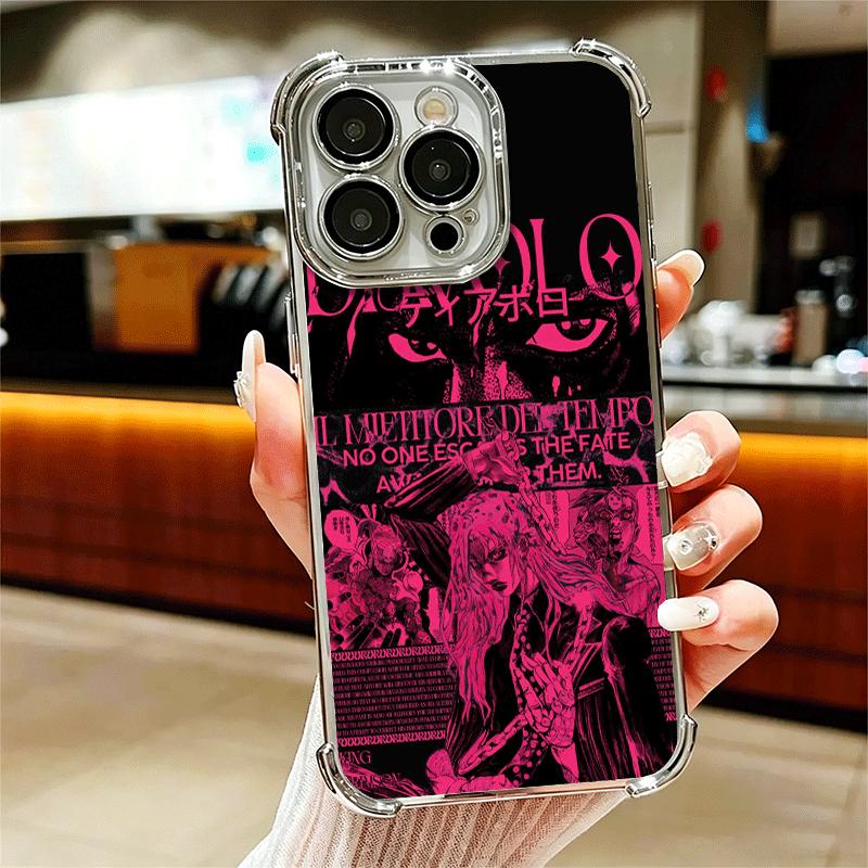 Крутой мягкий чехол для телефона JoJo Adventure Для iPhone 15 16 17 Air 14 Pro Max 16E Plus 13 12 Mini Покрытие Противоударный Fundas