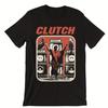 VTG Clutch Rock Band Graphic T-Shirt Black Cotton Tee with Retro Audio Design All Sizes S-4XL Casual Round Neck
