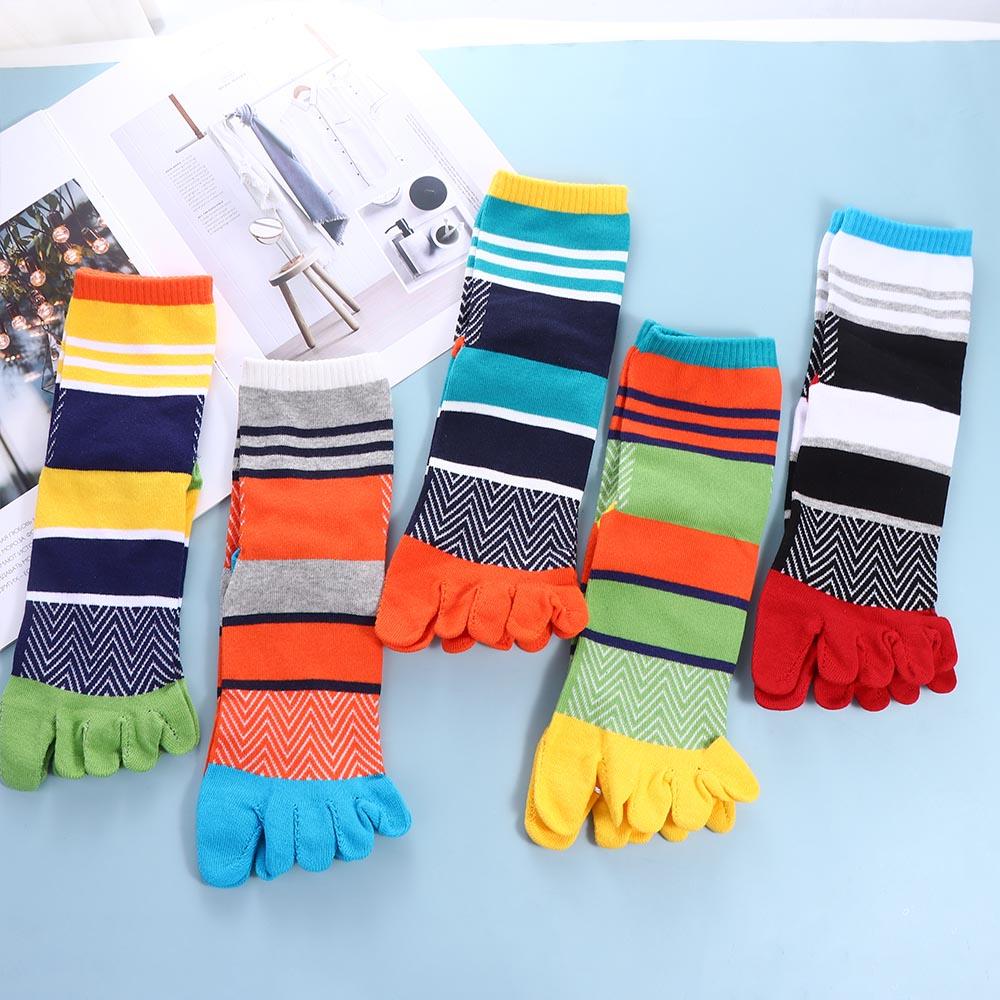Soft Split-toed Socks Trendy Thick Long Tube Cotton Man Socks Middle Tube Hosiery Five Finger Socks