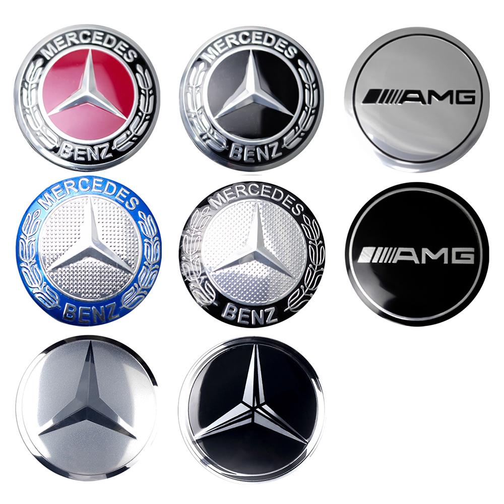 New 4PCS 56/60/63/65/68MM Car Styling Badge Wheel Hub Caps Car Tire Hubcap Sticker For Mercedes Benz AMG A B C D M S R Class GLK GLA