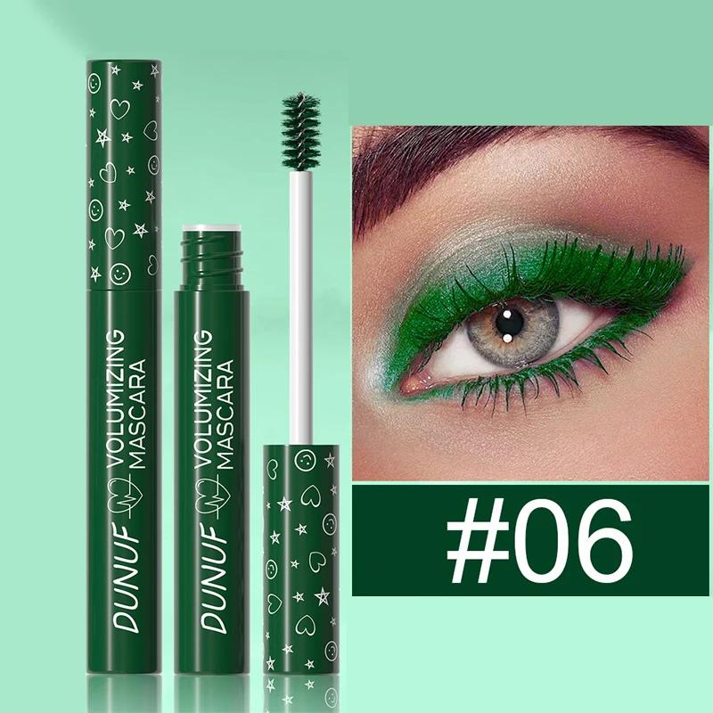 Colorful Curling Mascara Stage Makeup Waterproof Green Mascara Cream Blue Purple Curling Lengthen Quick Dry Eyelashes Makeup