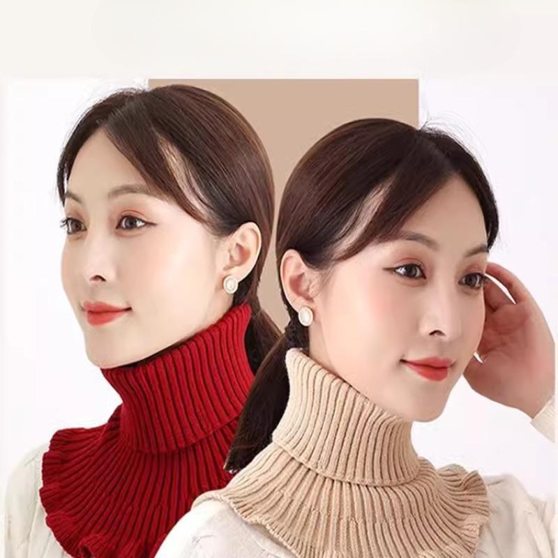Scarf, Neck Cover, Fake Collar, Cervical Spine Protection, Warmth and Cold Protection, Versatile Knitted Turtleneck Sweater Collar