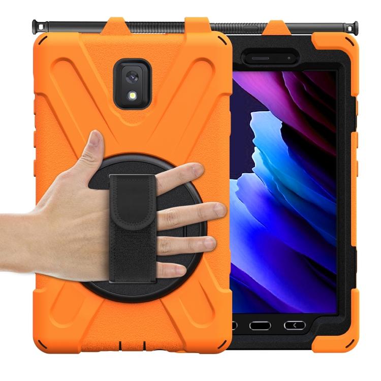 Для Samsung Galaxy Tab active 3 T570 / T575 8.0 Ударопрочный Цветной Силиконовый + ПК Защитный Чехол с Подставкой и Плечевым Ремешком и Ручным Ремешком