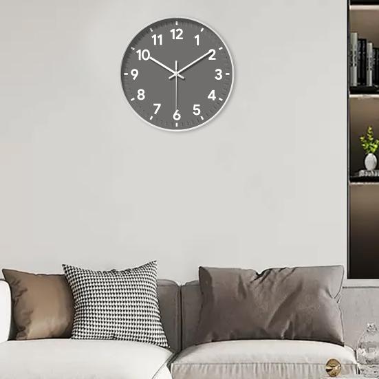Декоративные настенные часы с прозрачным дисплеем, работающие от батареек, современные, не тикающие, бесшумные настенные часы для спальни
