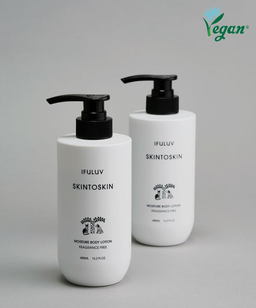 [2-Pack] Skin to Skin Moisture Body Lotion Large Size Skin Hydration 480ml+480ml