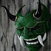 Japanese Ghost Hannya Halloween Masquerade Mask Prajna Half Face Masks Samurai