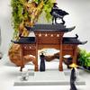 Chinese Memorial Archway Statue Ancient Building Model Japanese Pavilion Decoration Miniature Rockery Aquarium Bonsai Ornament