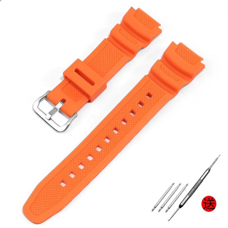 Аксессуары для ремешка часов подходят для Casio Watch W-218h / F-108 AE1200 / 1000 / 1300 смола силикон ремешок для часов 18 мм