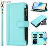 Zipper Leather Case For Blu View 5 Pro Speed B1550VL Bold K10 K50 G53 G54 G64 C9 5G Wallet Cover Casing