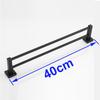. Matte Black Finish Stainless Steel Bathroom Accessory Double Towel Bar Towel Rail Towel Holder YT-10798-H