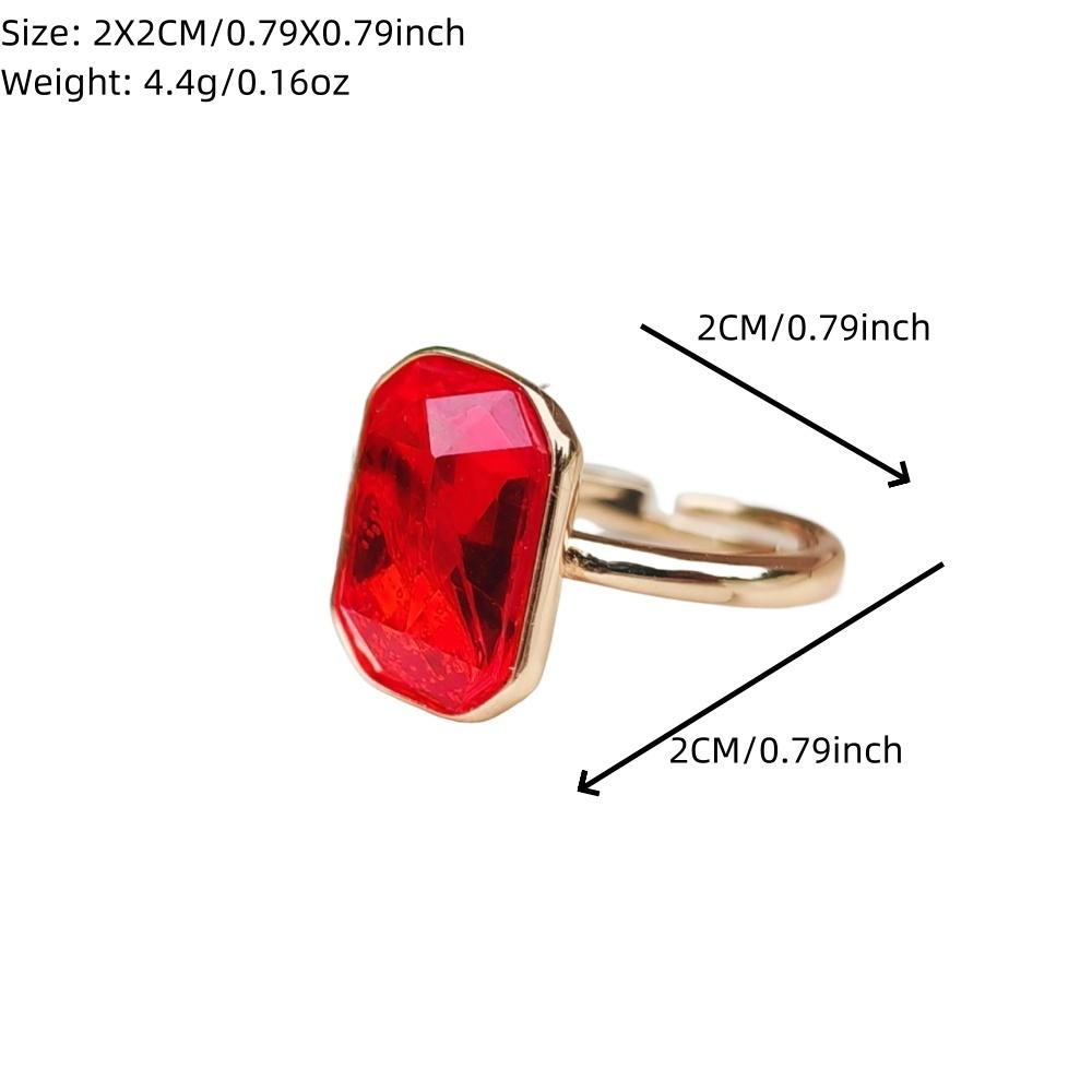 1 шт. Модные квадратные кубические циркониевые открывающиеся регулируемые кольца для женщин, стекируемые парные кольца, ювелирные изделия, аксессуары для свадебной вечеринки