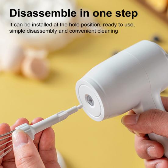 Electric Hand Mixer Cordless Rechargeable Egg Beater Handheld Egg Whisk Kitchen Tool for Baking Cooking