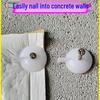 Настенные крепления: Стальные гвозди и кнопки без следов для необработанных цементных стен и обоев.